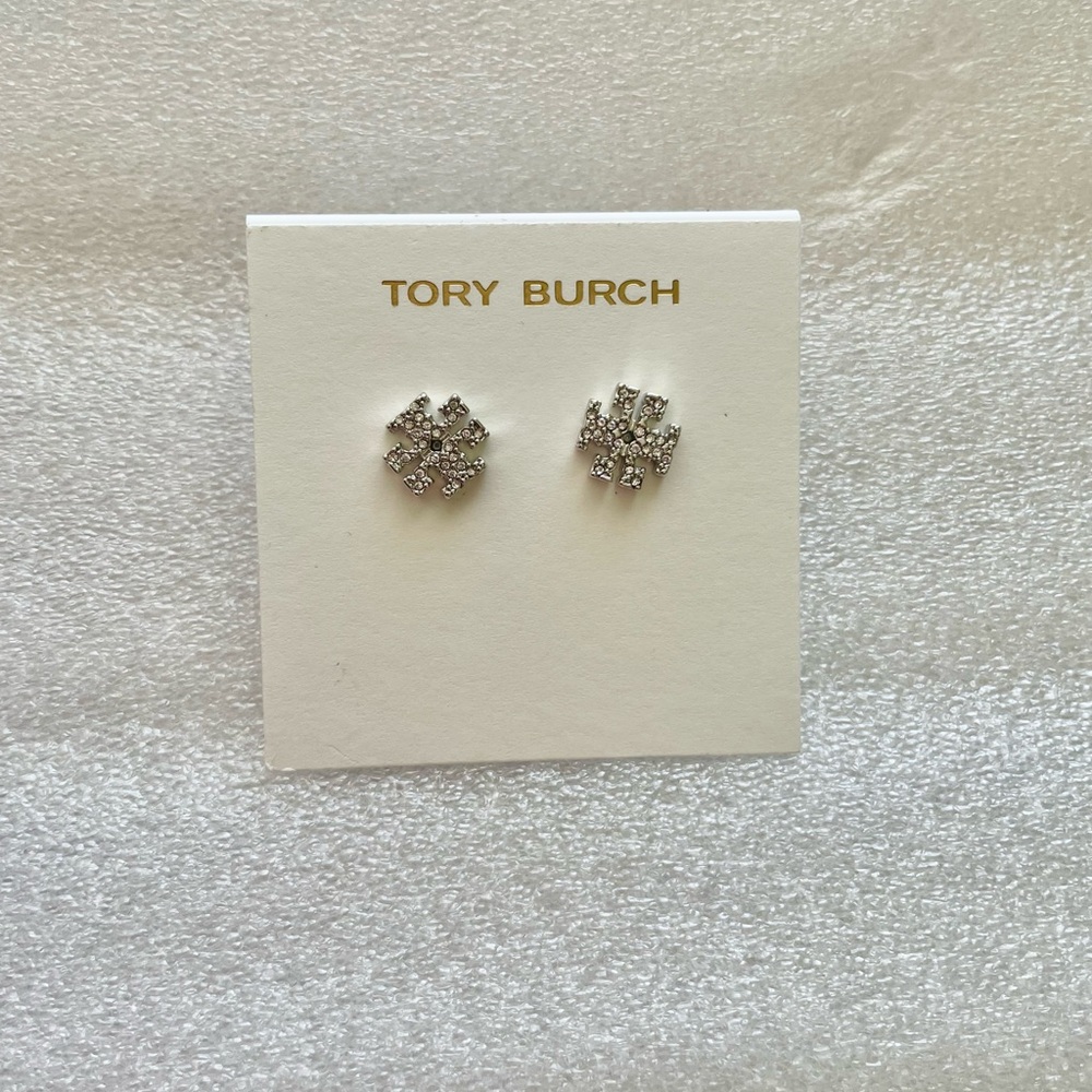 Brand New TORY BURCH SILVER STUD EARRING